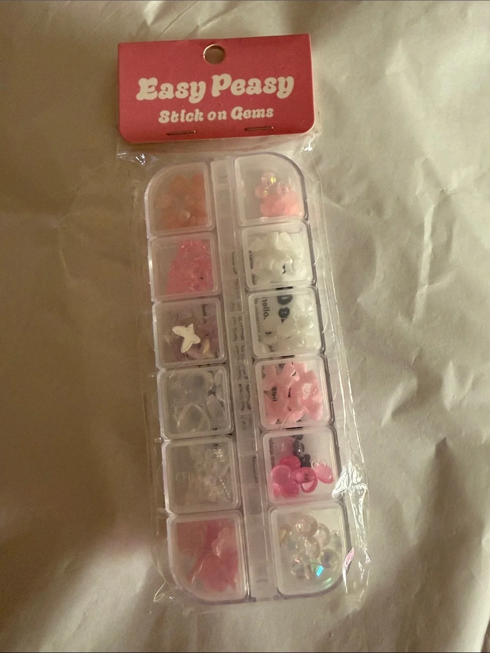 Urban Outfitters Pink and Clear Stick-On Gem Set